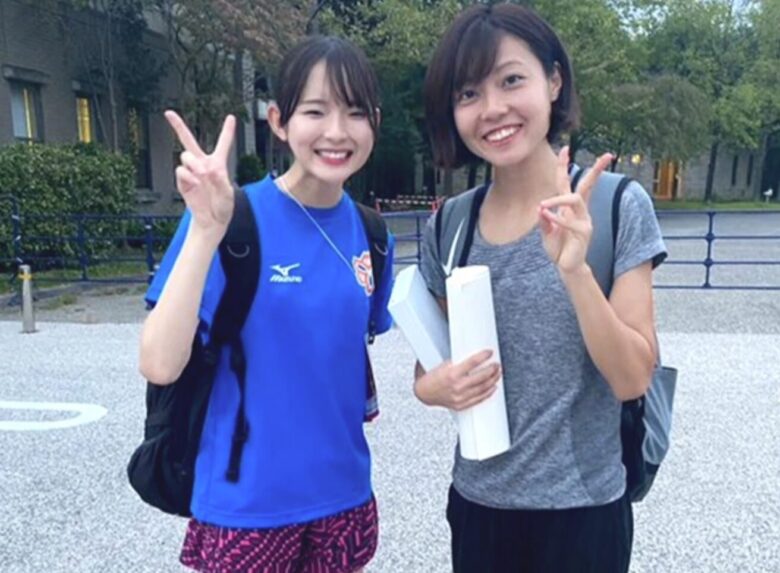 卜部蘭選手と志村美希のツーショット